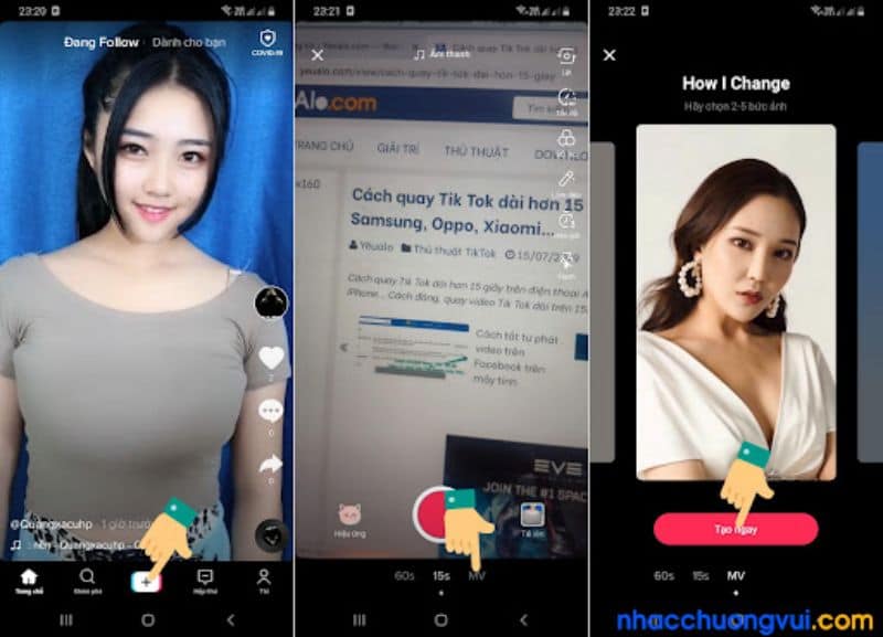cach lam video tiktok tu anh co san bang nhieu hinh anh