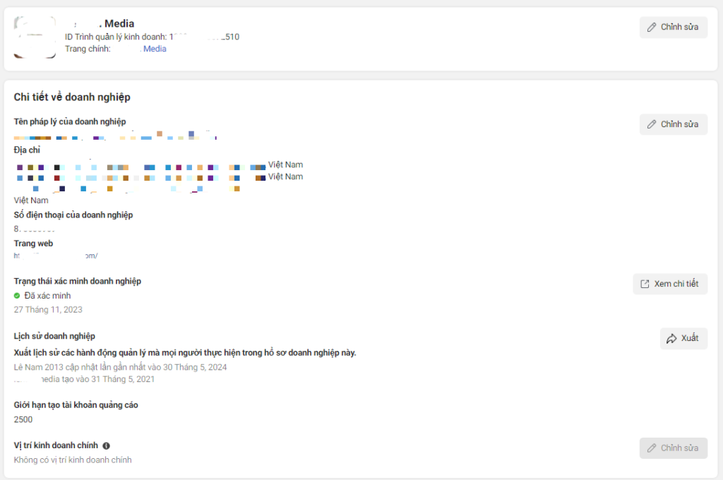 Hướng dẫn xác minh doanh nghiệp Update T06/2024 lenamagency 1