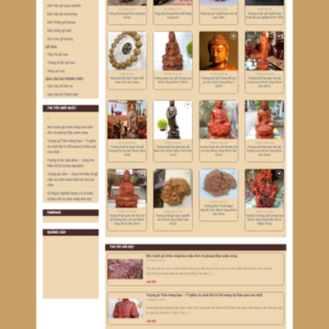 Mẫu website đẹp bán đồ gỗ phong thủy