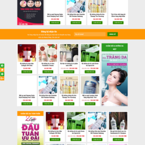 Mẫu website đẹp bán mỹ phẩm đồ trang điểm 02