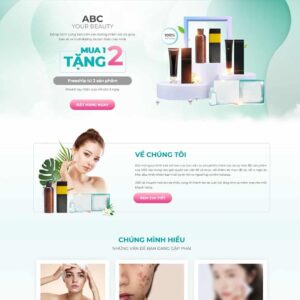 Source Code Theme WordPress Landing page mỹ phẩm