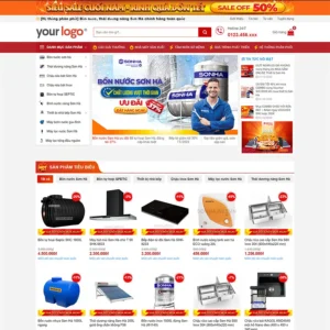 Source Code Mẫu Website bán bồn nước đồ gia dụng chuẩn đẹp