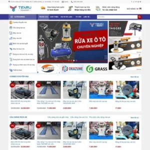 Source Code Mẫu Website bán thiết bị rửa xe ô tô chuẩn đẹp