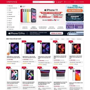 Source Code Theme WordPress bán điện thoại, laptop, phụ kiện giống CellphoneS