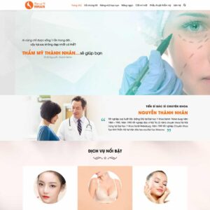 Source Code Theme WordPress dịch vụ thẩm mỹ, phòng khám