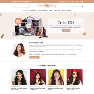 Source Code Theme WordPress khóa học dạy trang điểm