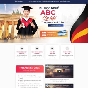 Source Code Theme WordPress landing page du học nghề