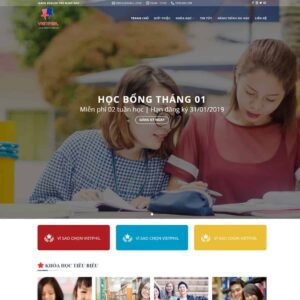 Source Code Theme WordPress trung tâm đào tạo anh ngữ, du học