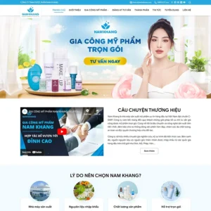 Source Code Mẫu Website gia công mỹ phẩm chuẩn đẹp