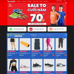 Source Code Mẫu Website bán giày dép, đồ thể thao chuẩn đẹp