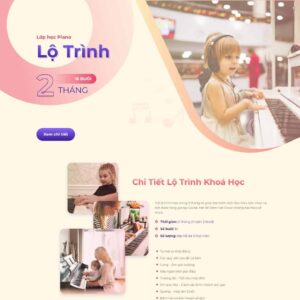 Source Code Theme WordPress landing page khóa học đàn Piano