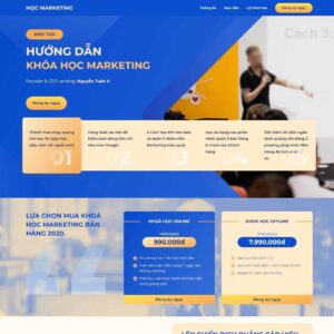 Source Code Theme WordPress landing page khóa học Marketing Online