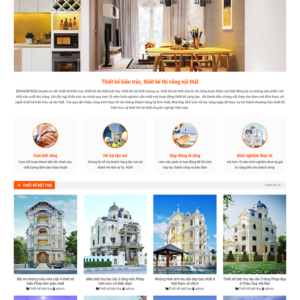 Mẫu website thiết kế thi công nội ngoại thất wordpress