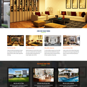 Mẫu website thiết kế thi công nội thất 2 wordpress