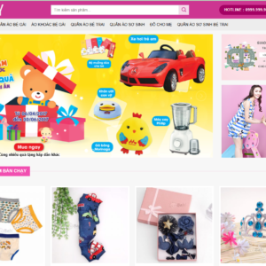 Mẫu website đẹp bán hàng thời trang trẻ em