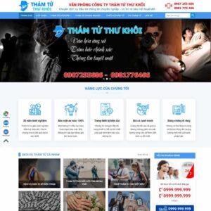 Source Code Theme WordPress công ty, dịch vụ thám tử